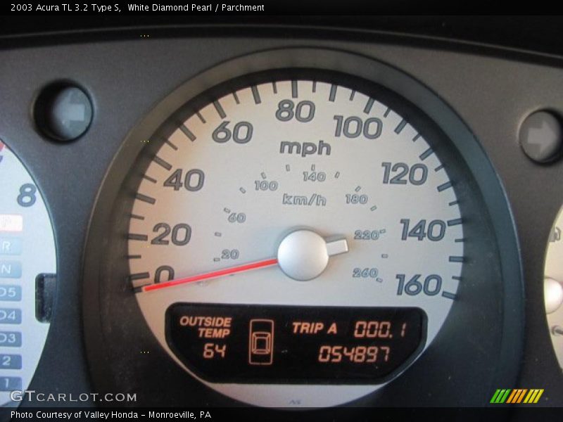 White Diamond Pearl / Parchment 2003 Acura TL 3.2 Type S