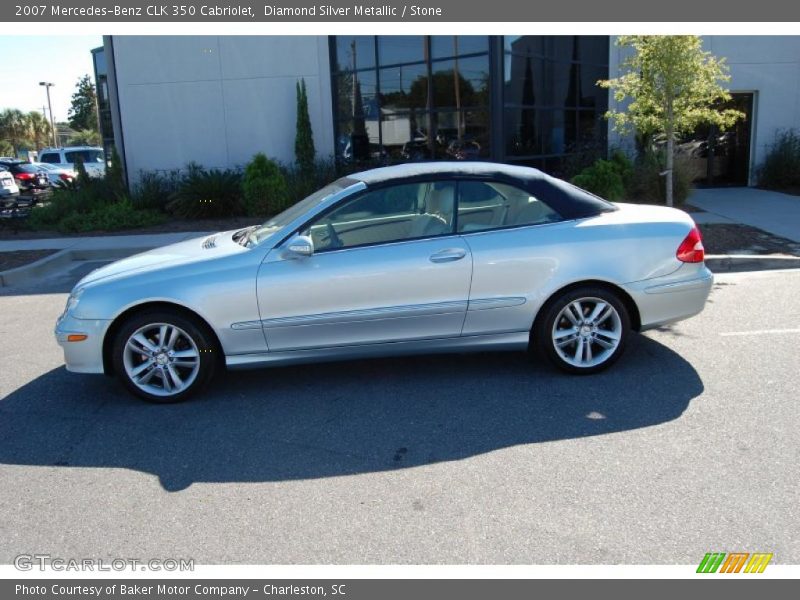 Diamond Silver Metallic / Stone 2007 Mercedes-Benz CLK 350 Cabriolet