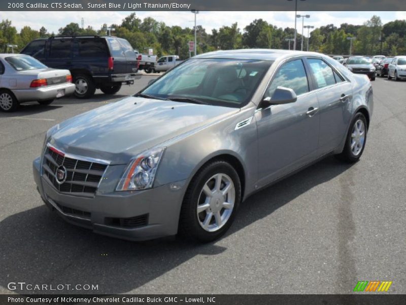 Sunset Blue / Light Titanium/Ebony 2008 Cadillac CTS Sedan