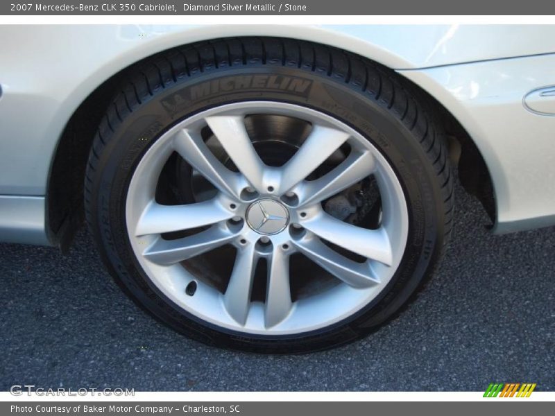 Diamond Silver Metallic / Stone 2007 Mercedes-Benz CLK 350 Cabriolet