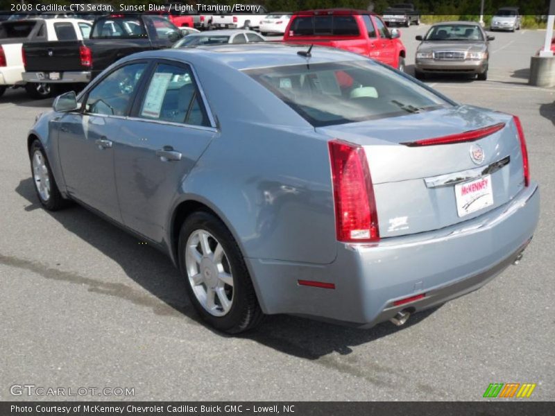 Sunset Blue / Light Titanium/Ebony 2008 Cadillac CTS Sedan