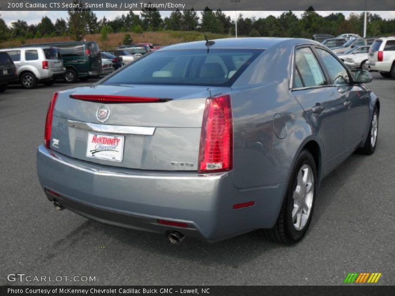 Sunset Blue / Light Titanium/Ebony 2008 Cadillac CTS Sedan