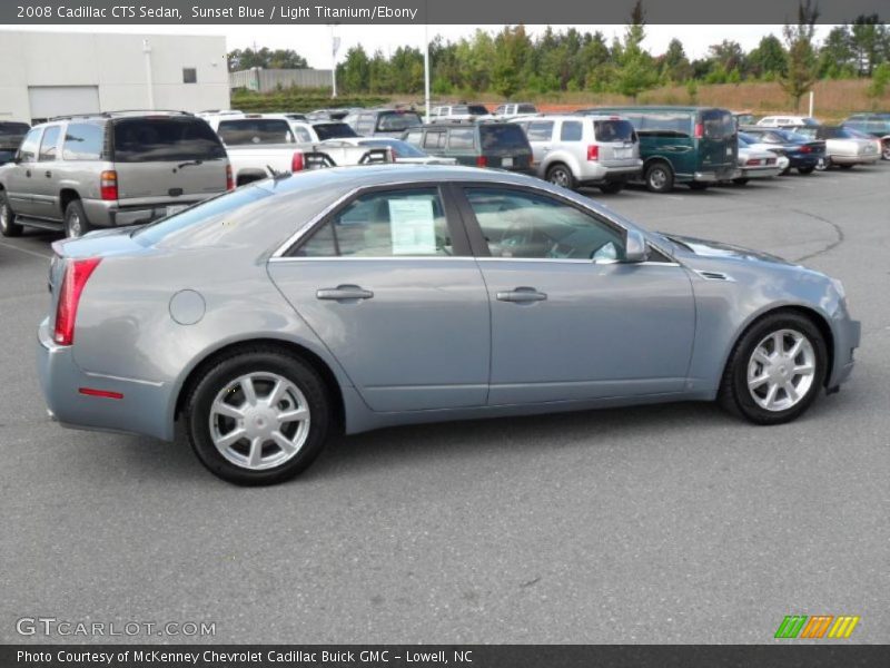 Sunset Blue / Light Titanium/Ebony 2008 Cadillac CTS Sedan