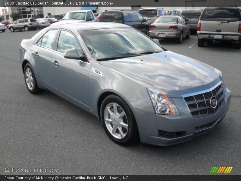 Sunset Blue / Light Titanium/Ebony 2008 Cadillac CTS Sedan