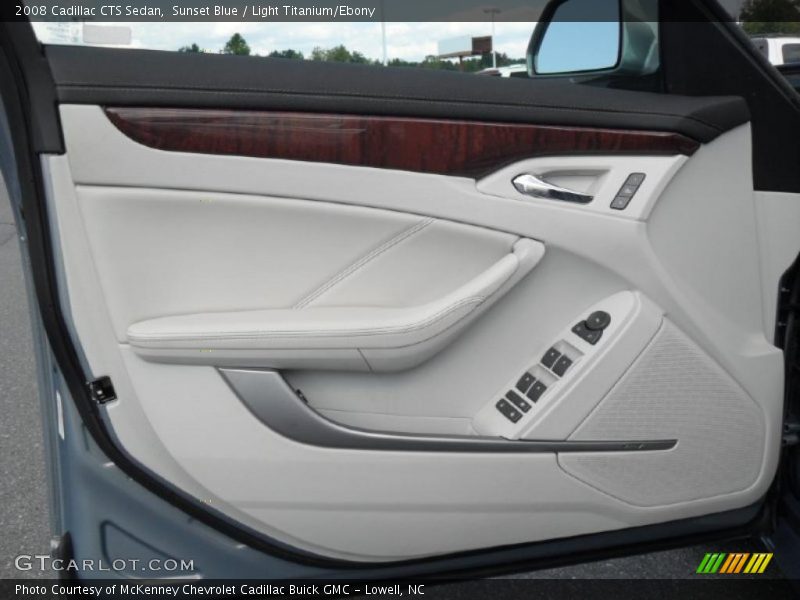 Sunset Blue / Light Titanium/Ebony 2008 Cadillac CTS Sedan