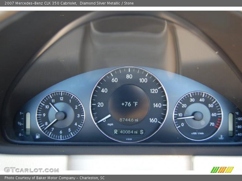 Diamond Silver Metallic / Stone 2007 Mercedes-Benz CLK 350 Cabriolet