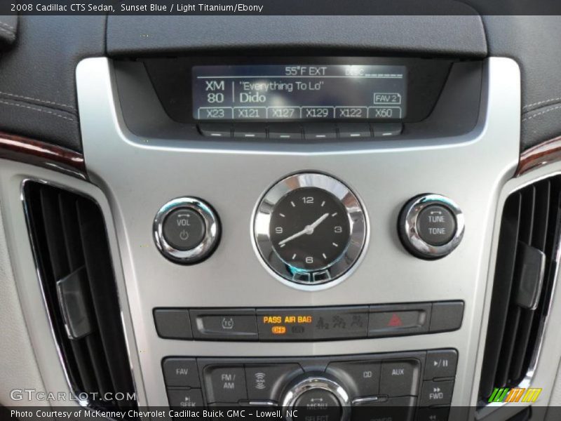 Sunset Blue / Light Titanium/Ebony 2008 Cadillac CTS Sedan