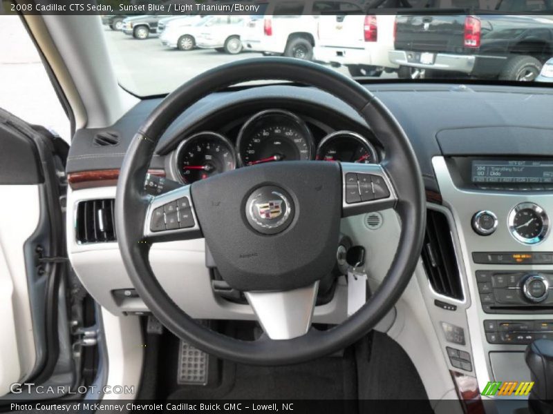 Sunset Blue / Light Titanium/Ebony 2008 Cadillac CTS Sedan