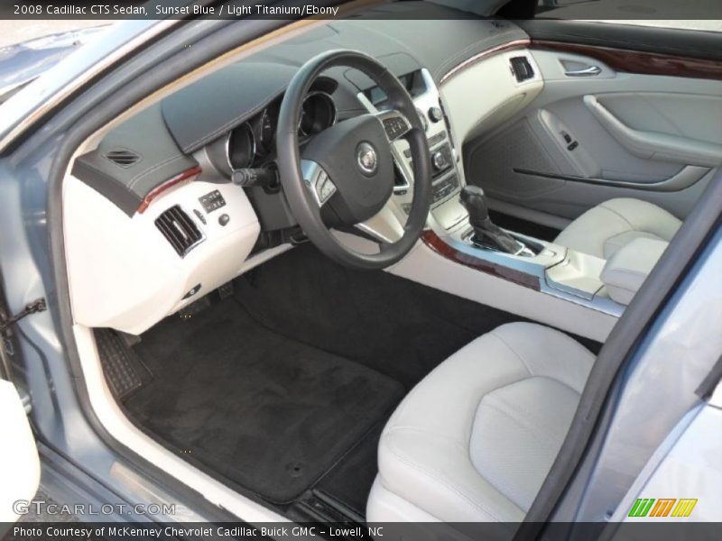 Sunset Blue / Light Titanium/Ebony 2008 Cadillac CTS Sedan