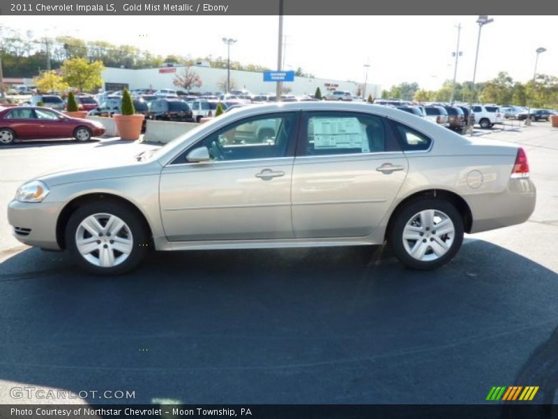 Gold Mist Metallic / Ebony 2011 Chevrolet Impala LS
