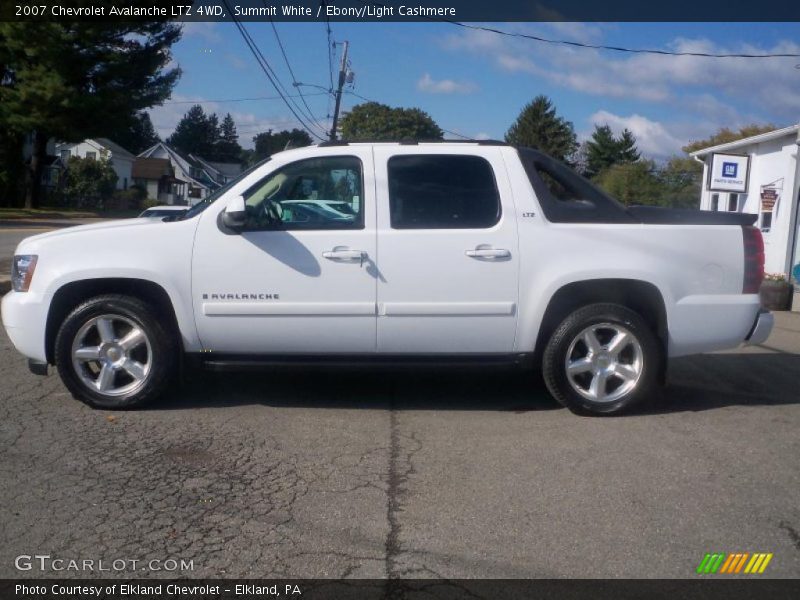 Summit White / Ebony/Light Cashmere 2007 Chevrolet Avalanche LTZ 4WD