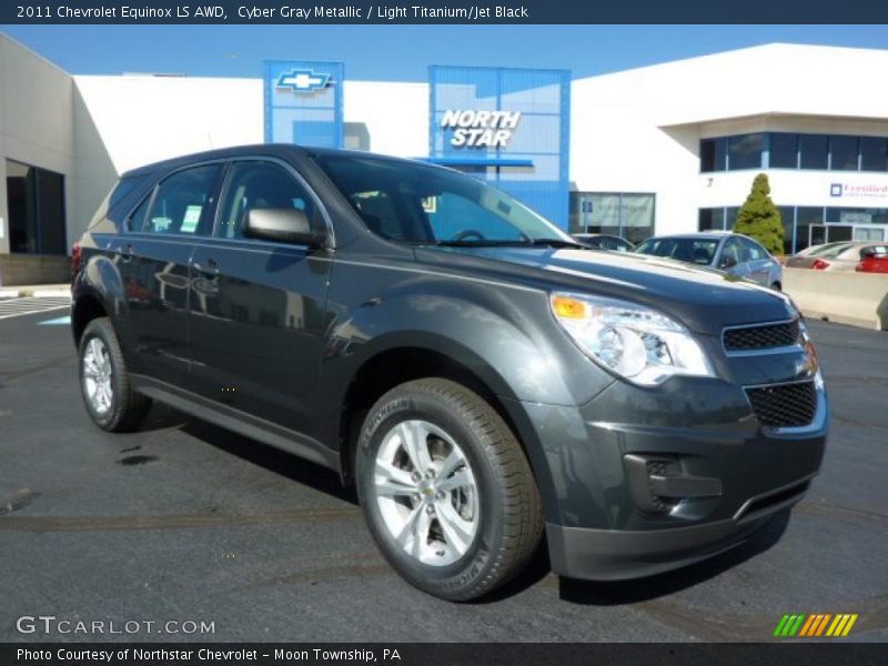 Cyber Gray Metallic / Light Titanium/Jet Black 2011 Chevrolet Equinox LS AWD