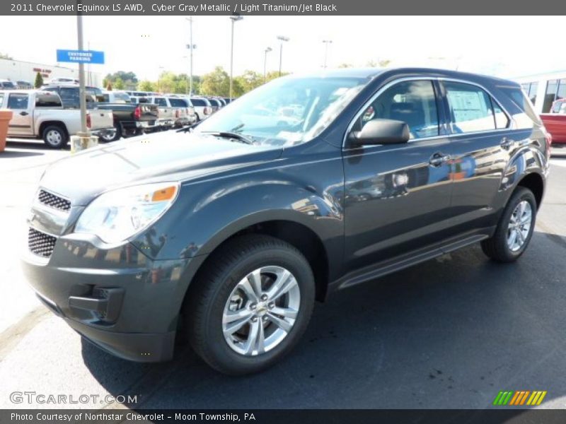 Cyber Gray Metallic / Light Titanium/Jet Black 2011 Chevrolet Equinox LS AWD