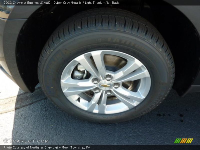 Cyber Gray Metallic / Light Titanium/Jet Black 2011 Chevrolet Equinox LS AWD
