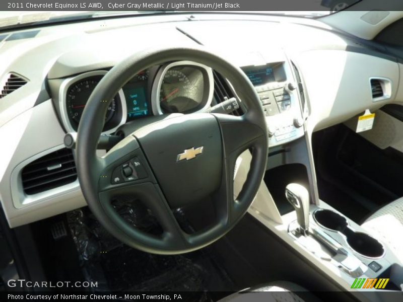 Cyber Gray Metallic / Light Titanium/Jet Black 2011 Chevrolet Equinox LS AWD