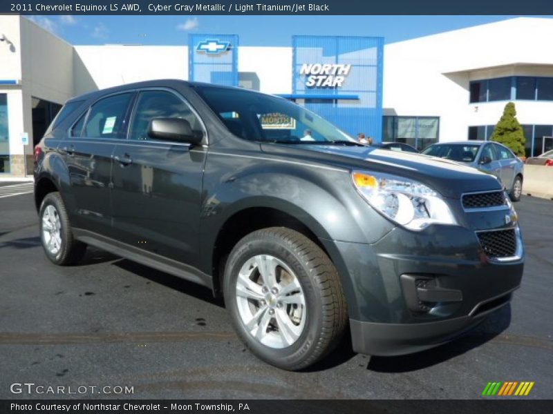 Cyber Gray Metallic / Light Titanium/Jet Black 2011 Chevrolet Equinox LS AWD