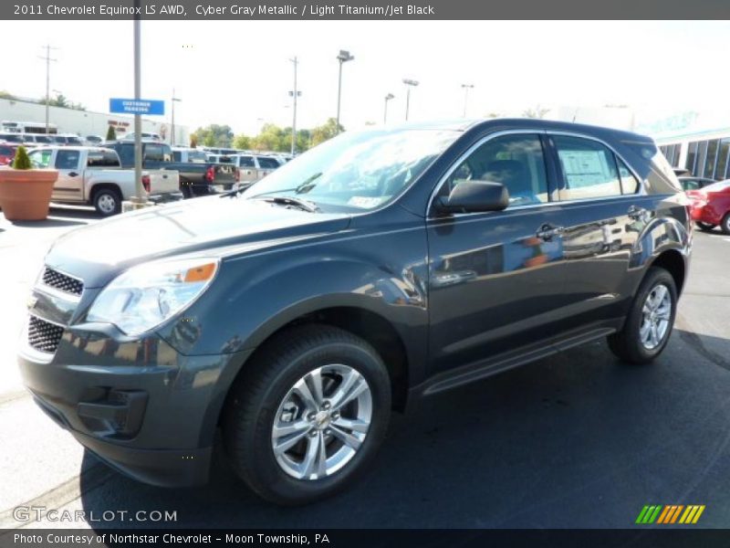 Cyber Gray Metallic / Light Titanium/Jet Black 2011 Chevrolet Equinox LS AWD
