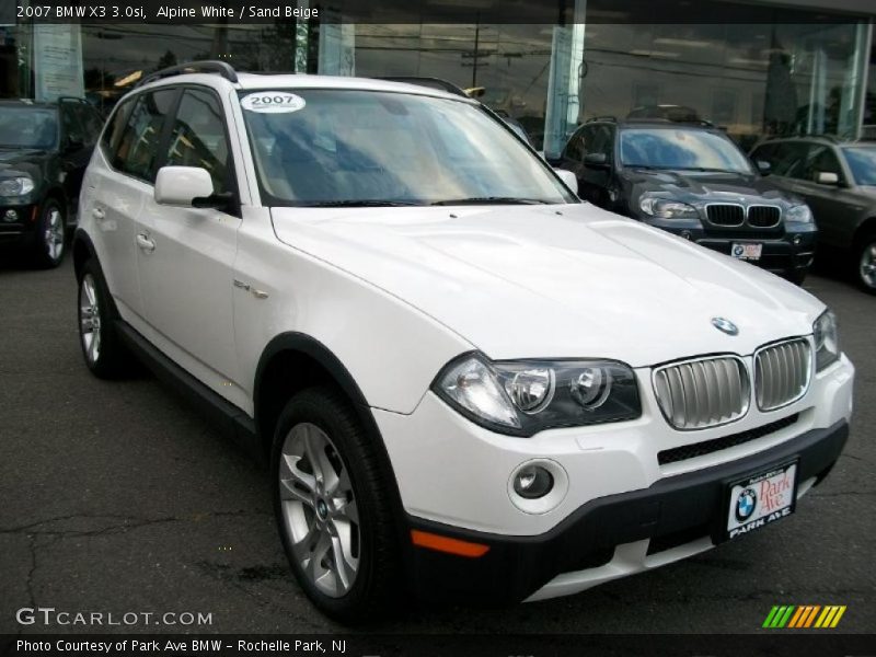Alpine White / Sand Beige 2007 BMW X3 3.0si
