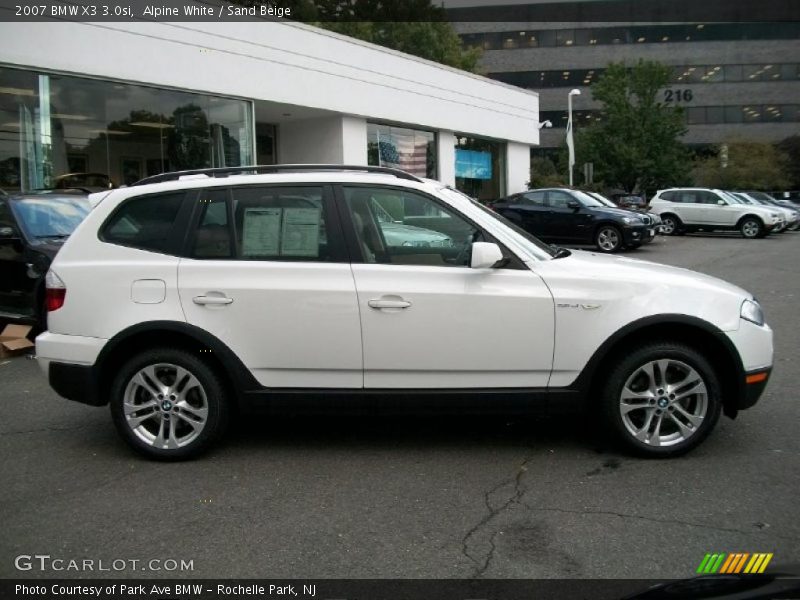 Alpine White / Sand Beige 2007 BMW X3 3.0si