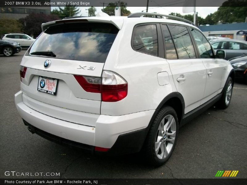 Alpine White / Sand Beige 2007 BMW X3 3.0si