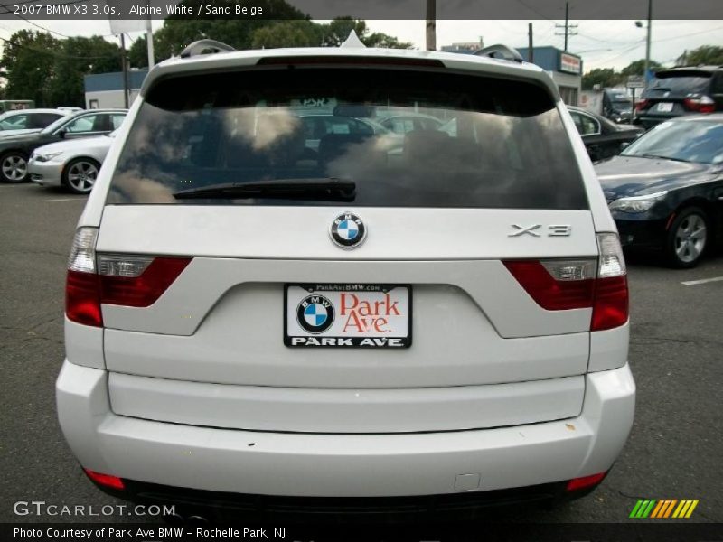 Alpine White / Sand Beige 2007 BMW X3 3.0si