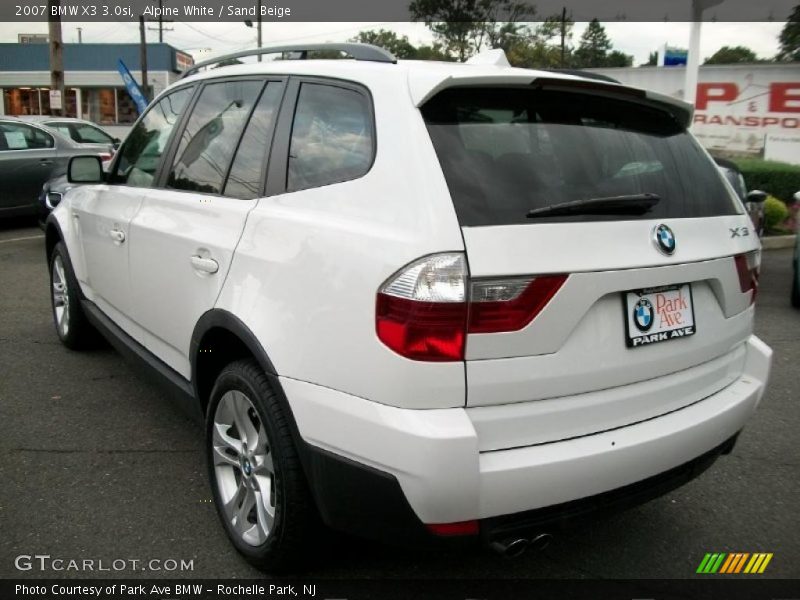 Alpine White / Sand Beige 2007 BMW X3 3.0si