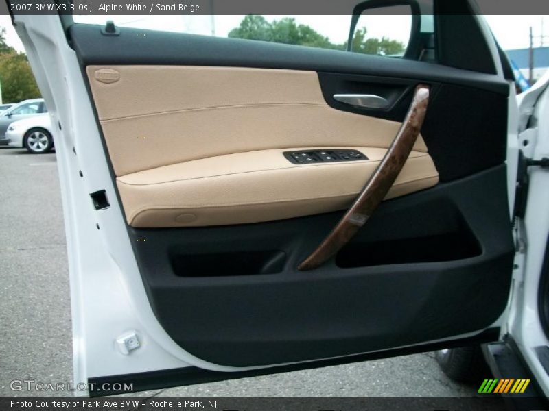 Alpine White / Sand Beige 2007 BMW X3 3.0si