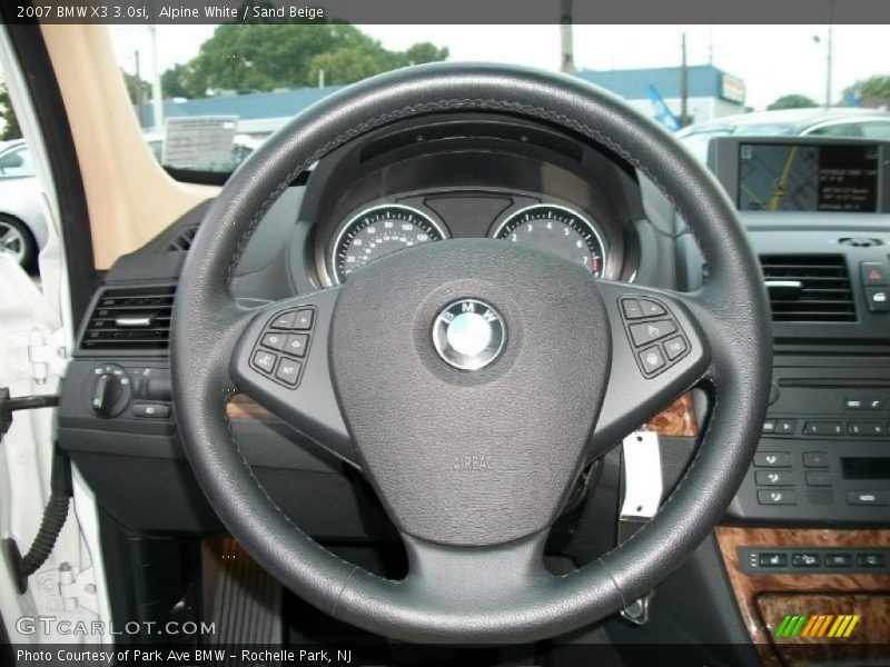 Alpine White / Sand Beige 2007 BMW X3 3.0si