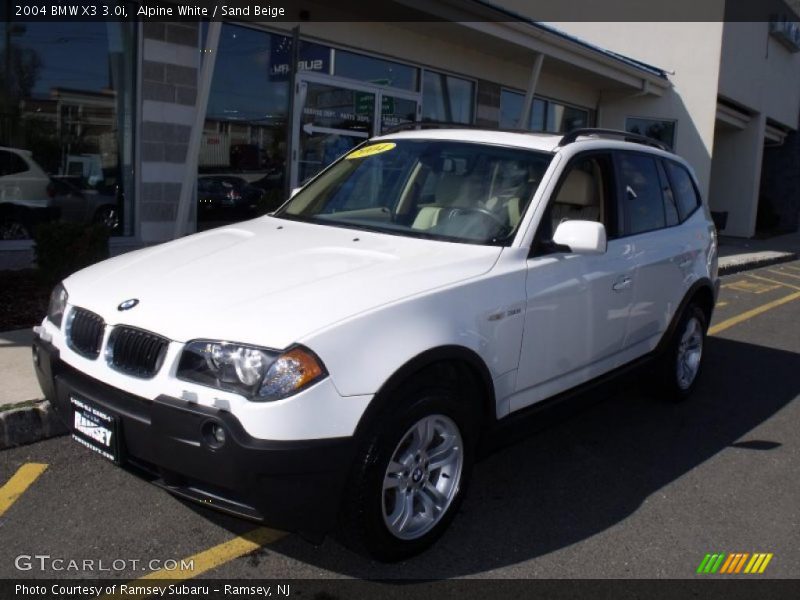 Alpine White / Sand Beige 2004 BMW X3 3.0i