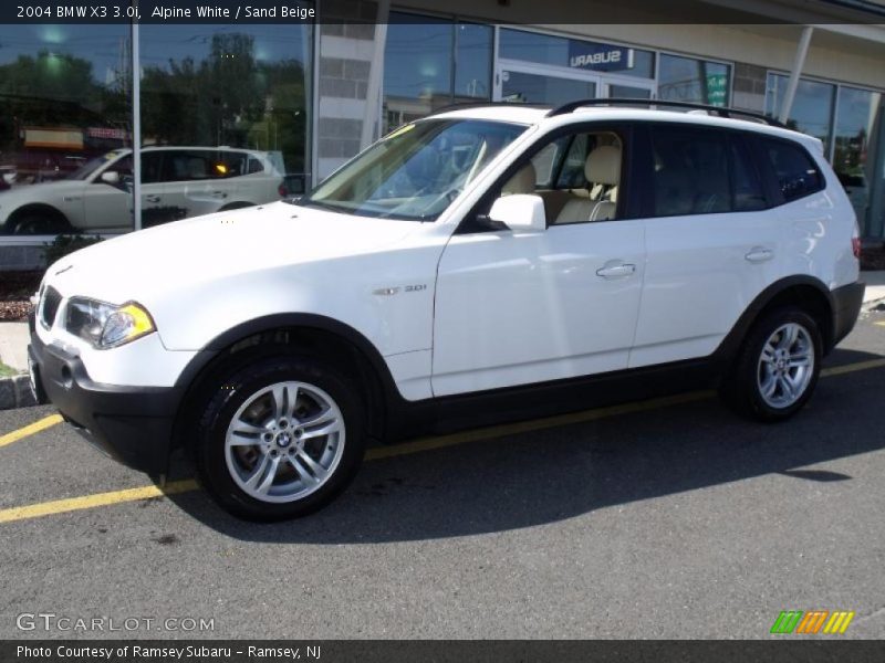 Alpine White / Sand Beige 2004 BMW X3 3.0i