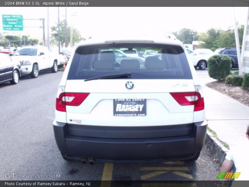 Alpine White / Sand Beige 2004 BMW X3 3.0i