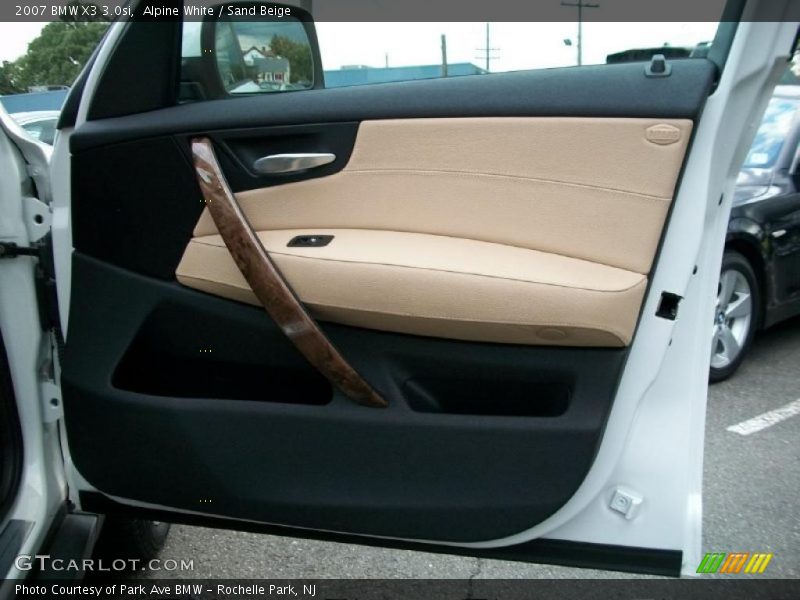 Alpine White / Sand Beige 2007 BMW X3 3.0si