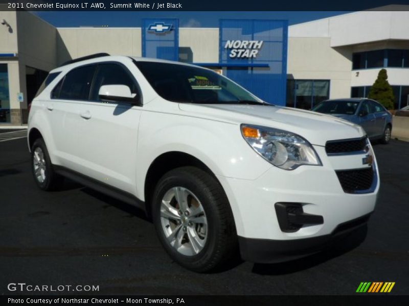 Summit White / Jet Black 2011 Chevrolet Equinox LT AWD