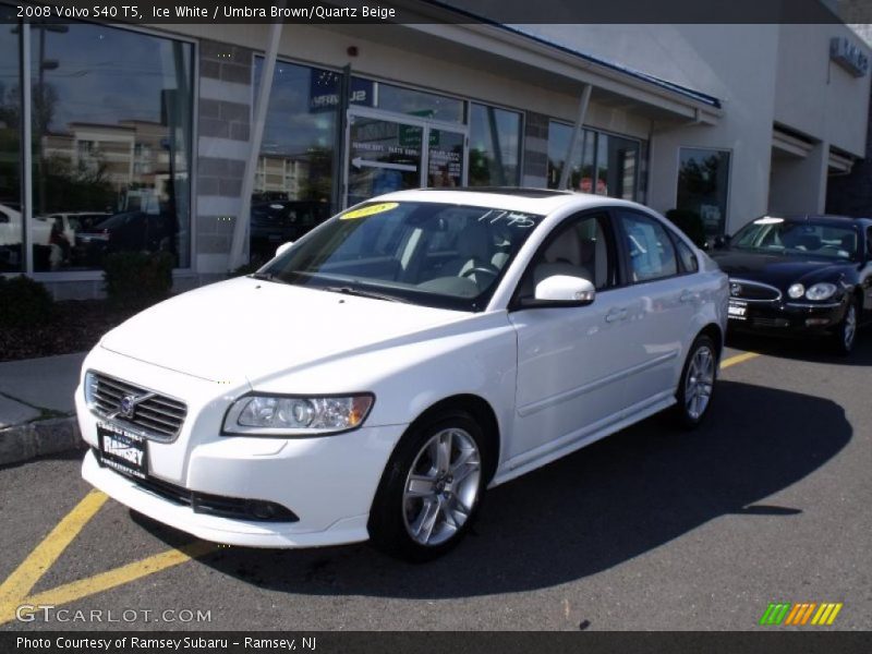 Ice White / Umbra Brown/Quartz Beige 2008 Volvo S40 T5