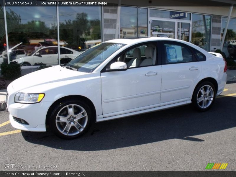 Ice White / Umbra Brown/Quartz Beige 2008 Volvo S40 T5