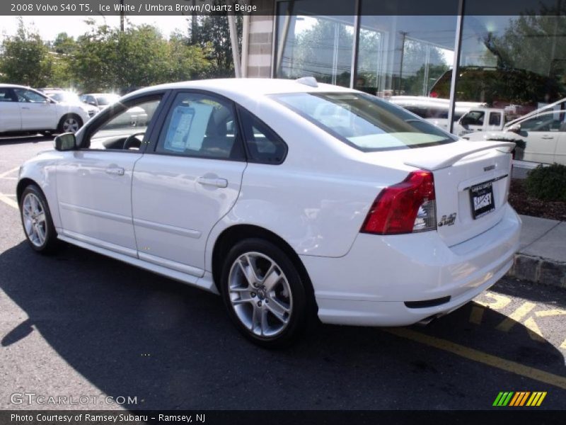 Ice White / Umbra Brown/Quartz Beige 2008 Volvo S40 T5