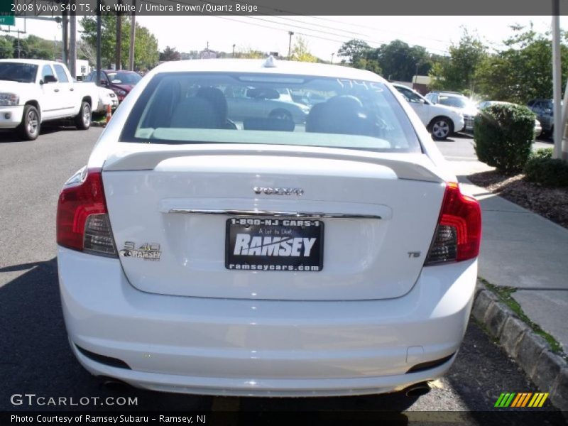 Ice White / Umbra Brown/Quartz Beige 2008 Volvo S40 T5