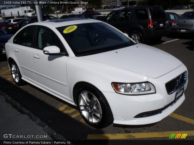 Ice White / Umbra Brown/Quartz Beige 2008 Volvo S40 T5