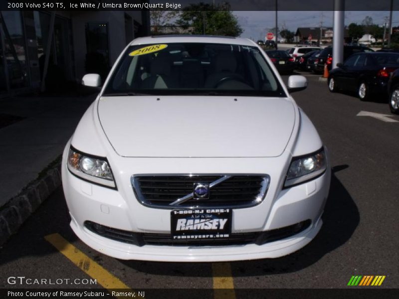 Ice White / Umbra Brown/Quartz Beige 2008 Volvo S40 T5