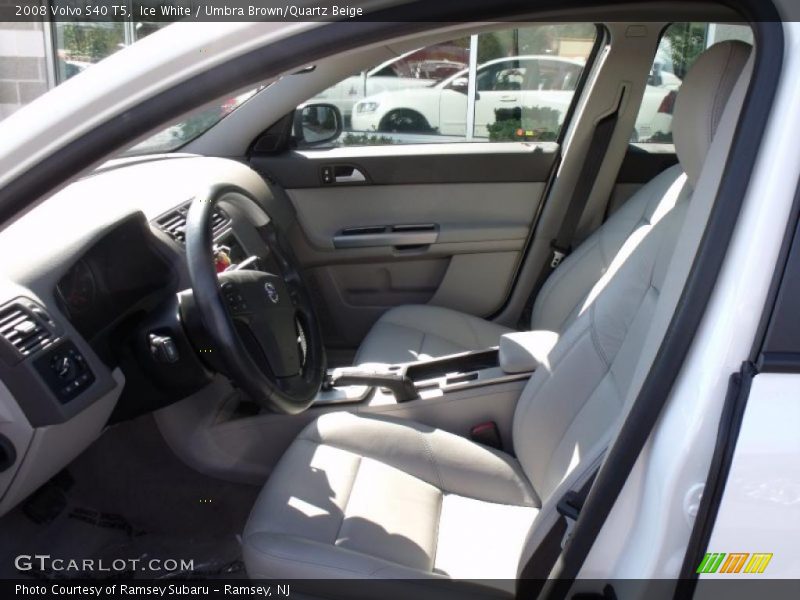 Ice White / Umbra Brown/Quartz Beige 2008 Volvo S40 T5