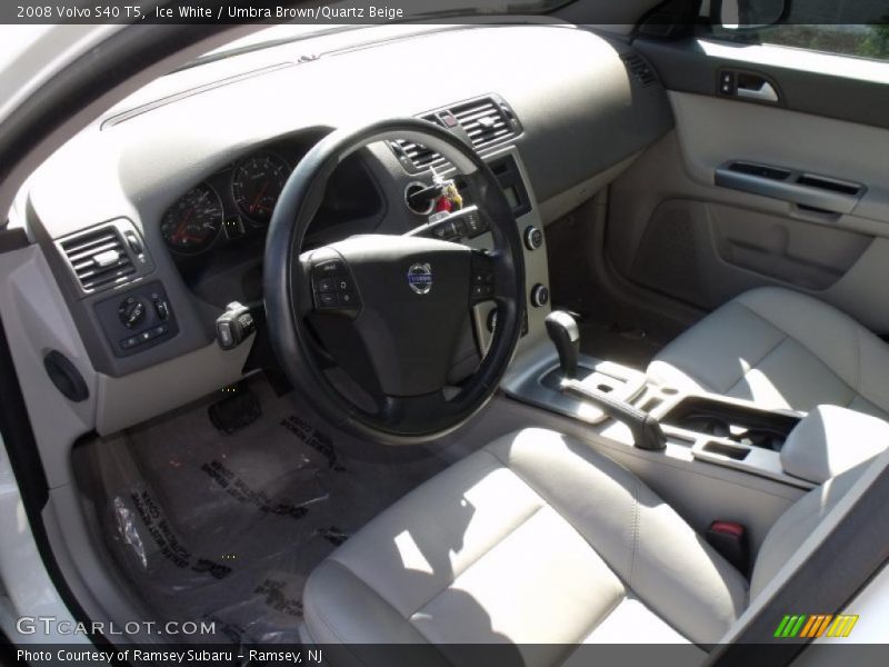 Ice White / Umbra Brown/Quartz Beige 2008 Volvo S40 T5