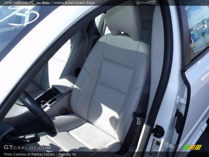 Ice White / Umbra Brown/Quartz Beige 2008 Volvo S40 T5