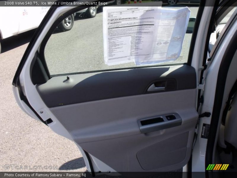 Ice White / Umbra Brown/Quartz Beige 2008 Volvo S40 T5