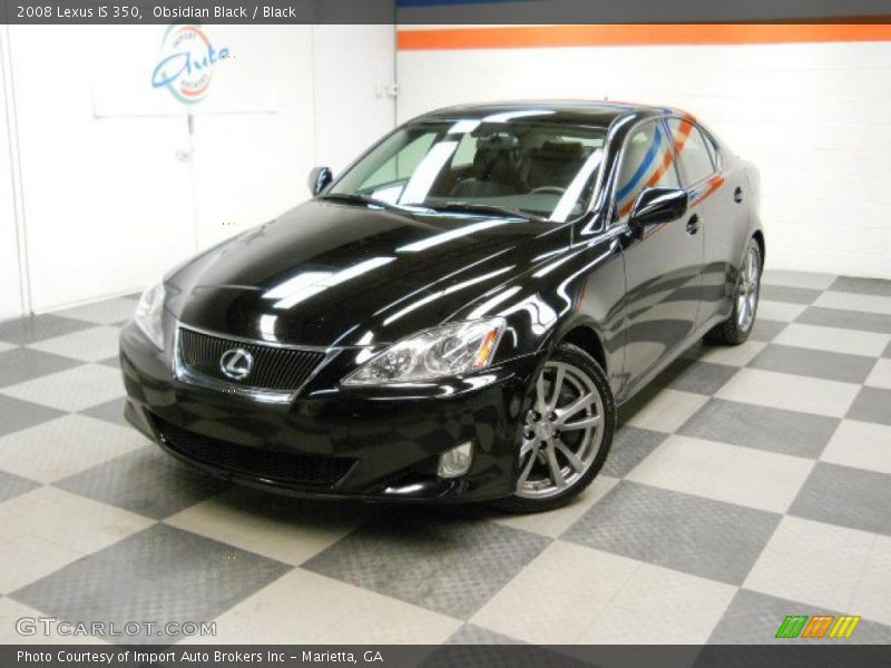 Obsidian Black / Black 2008 Lexus IS 350