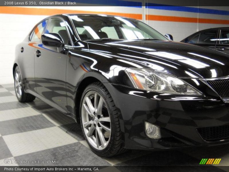 Obsidian Black / Black 2008 Lexus IS 350