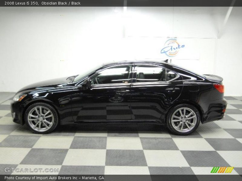 Obsidian Black / Black 2008 Lexus IS 350