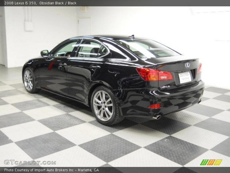 Obsidian Black / Black 2008 Lexus IS 350