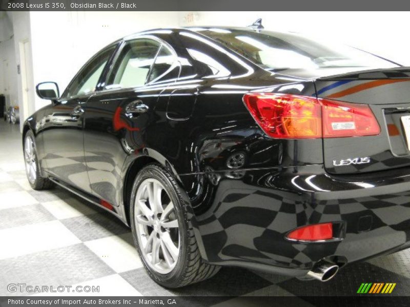 Obsidian Black / Black 2008 Lexus IS 350