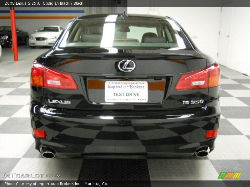 Obsidian Black / Black 2008 Lexus IS 350
