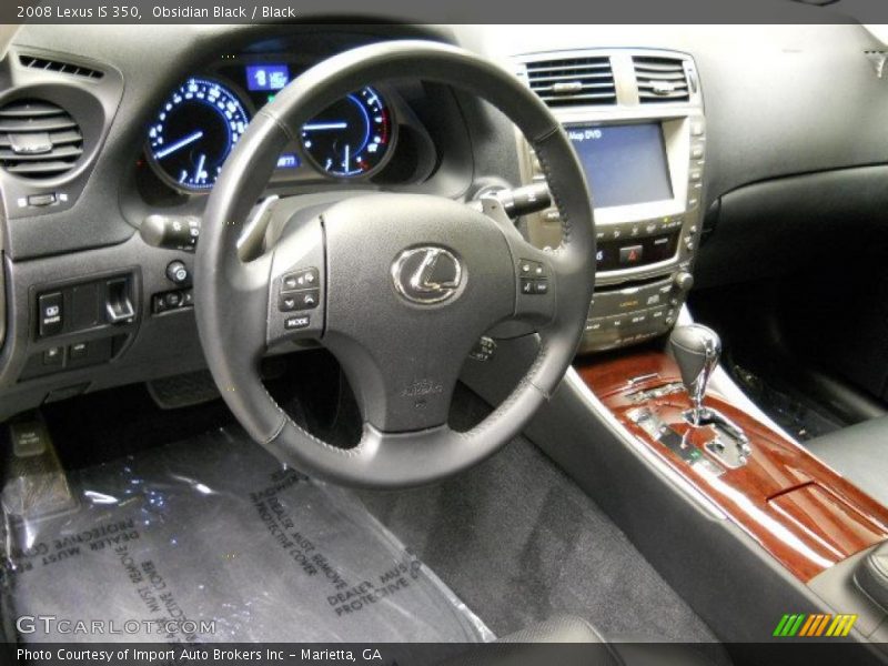 Obsidian Black / Black 2008 Lexus IS 350